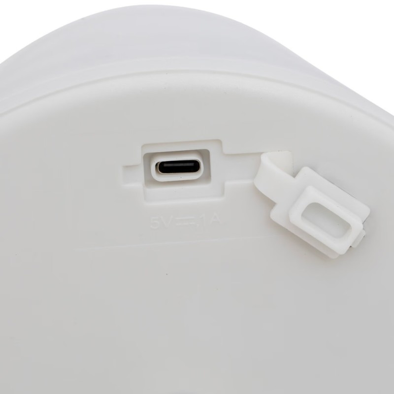 Veioza exterior Zack, metal, polipropilena, alba, LED, USB, H.30 cm, 202608D