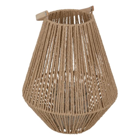 Felinar Ross, metal, sticla, hartie, maro, H.31 cm, 204309