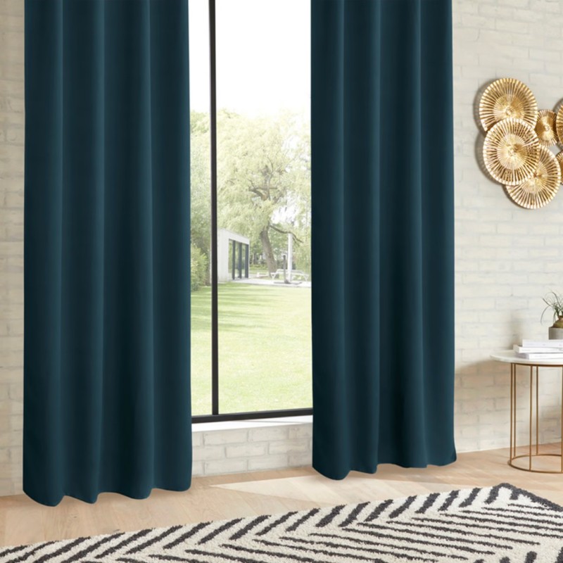Set 2 draperii Odelie, poliester, bleu, 135x240 cm, 120598K