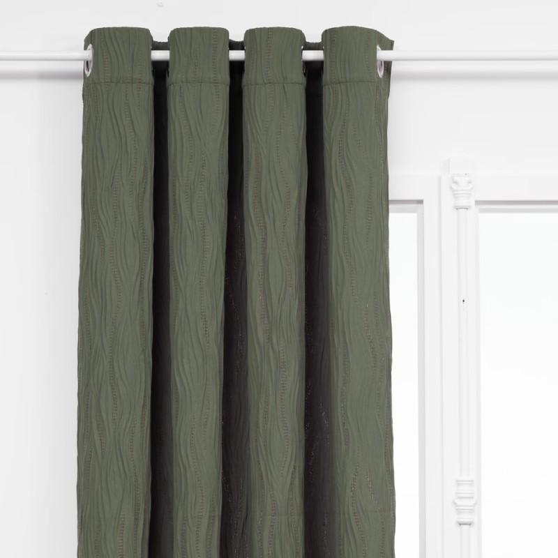 Draperie Maely, poliester, verde khaki, 135x260 cm, 209089D