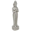 Decoratiune exterior Buddha, magneziu, gri, H.100 cm, 206139