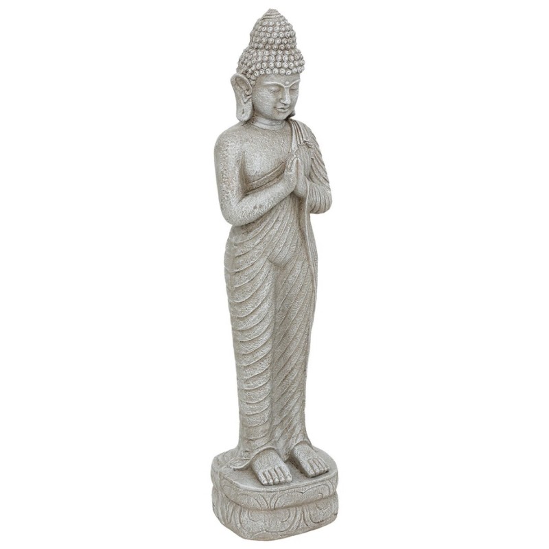 Decoratiune exterior Buddha, magneziu, gri, H.100 cm, 206139
