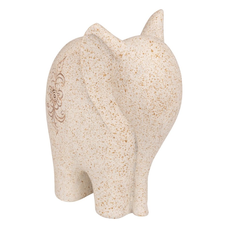 Statueta Elefant Nola, polirasina, bej, H.23 cm, 206194