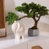 Statueta Elefant Nola, polirasina, bej, H.23 cm, 206194