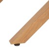 Masa dining Jorel, metal, sticla securizata, efect lemn, L.180 cm, 206040A