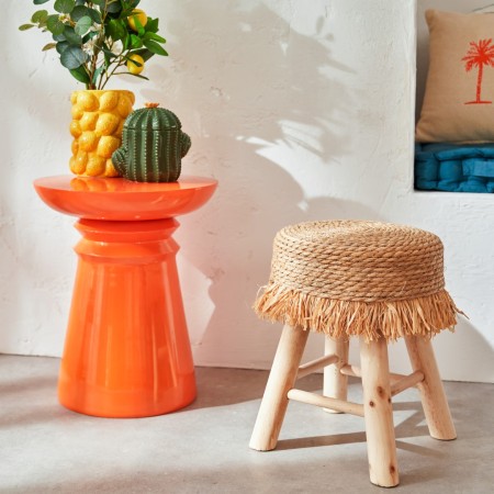 Taburet Gimpo, lemn de pin, bej, D.30 cm, 207317 