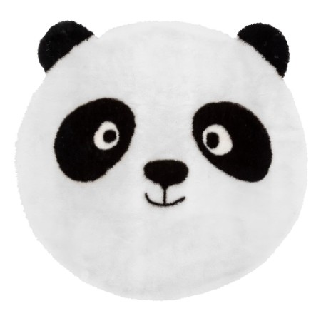 Covor copii Panda, poliester, alb/negru, D.100 cm, 205838