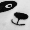 Covor copii Panda, poliester, alb/negru, D.100 cm, 205838