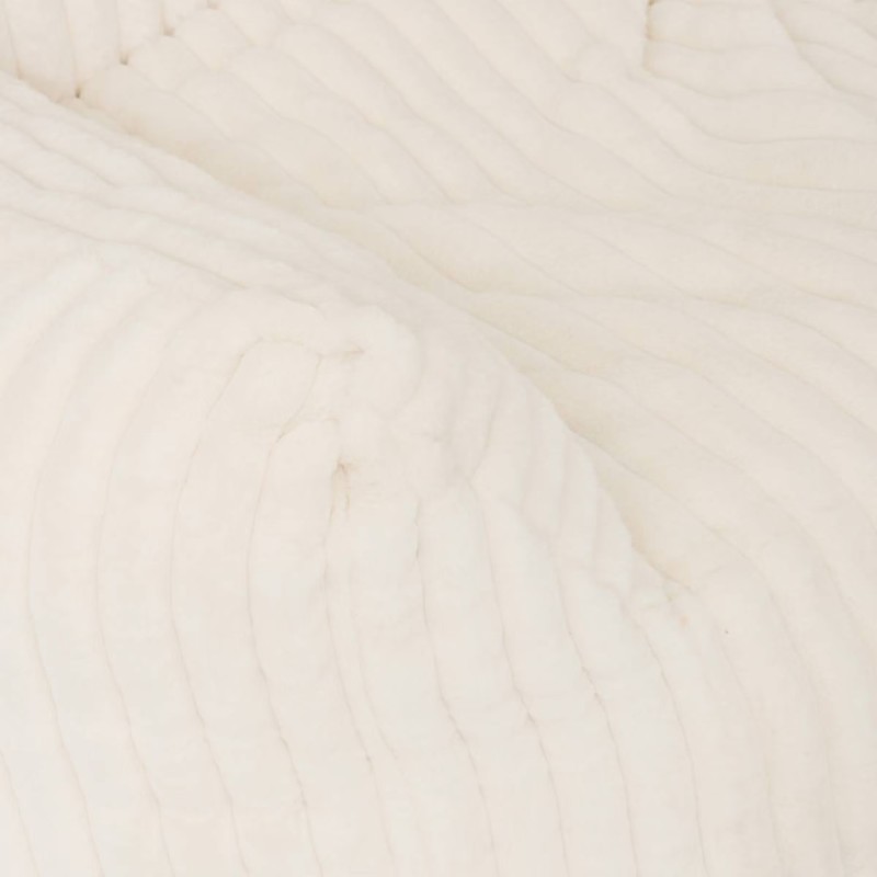 Fotoliu Muzi, spuma, textil alb, L.119 cm, 207360A