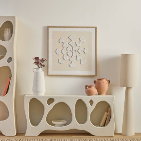 Tablou canvas 3D Houria, MDF, bej, 78X78 cm, 212944