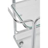 Masuta laterala cu roti Hornwell, metal, sticla temperata, argintie, H.71 cm, 213006