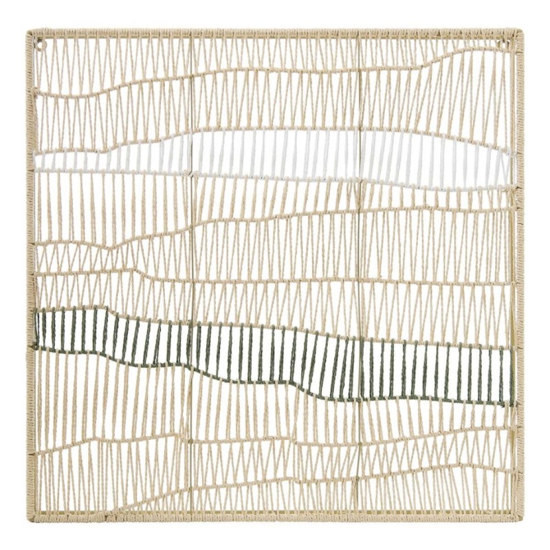 Decoratiune perete Henry, metal, hartie, bej, H.80 cm, 218518