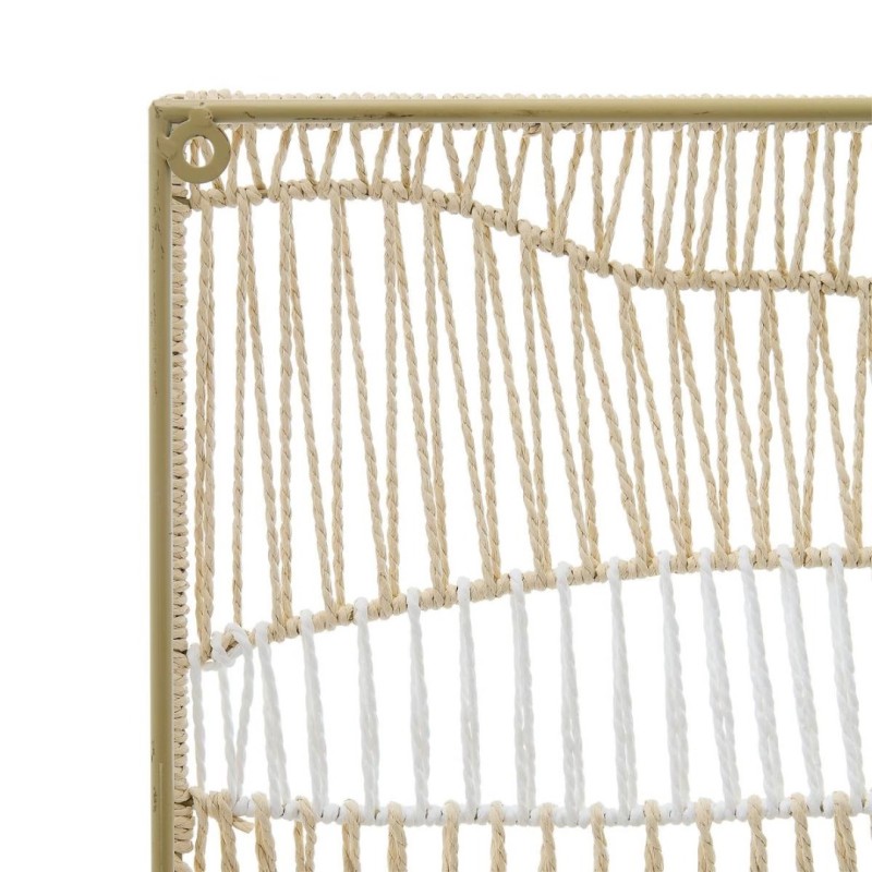 Decoratiune perete Henry, metal, hartie, bej, H.80 cm, 218518