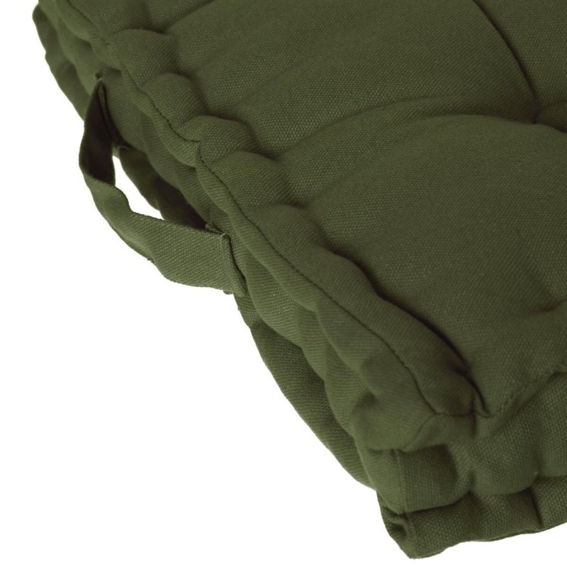 Perna de podea Anjali, bumbac, verde khaki, 40x40 cm, 103852K2