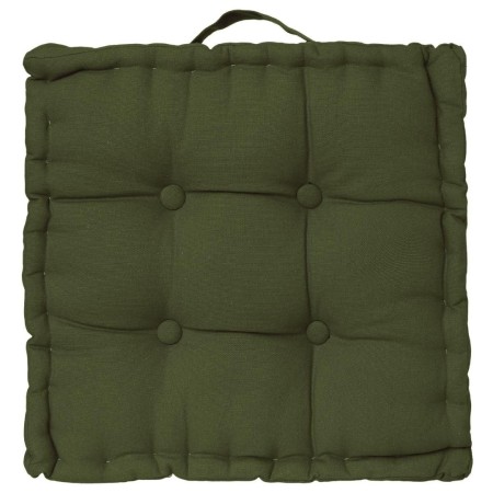 Perna de podea Anjali, bumbac, verde khaki, 40x40 cm, 103852K2