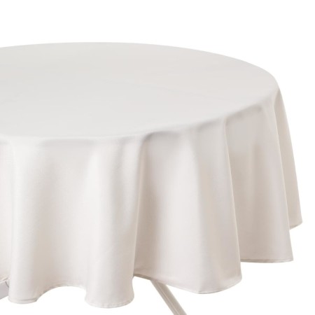 Fata de masa rotunda, poliester, ivoar, D.180 cm, 103901A
