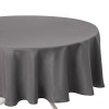 Fata de masa rotunda, poliester, gri, D.180 cm, 103901B