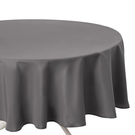 Fata de masa rotunda, poliester, gri, D.180 cm, 103901B