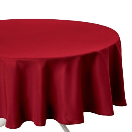 Fata de masa rotunda, poliester, rosu, D.180 cm, 103901G