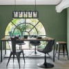Masa dining Edene, lemn, structura metal negru, L.180 cm, 114530