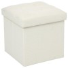 Taburet Lysandre, MDF, catifea bej, 38X38 cm, 121470A