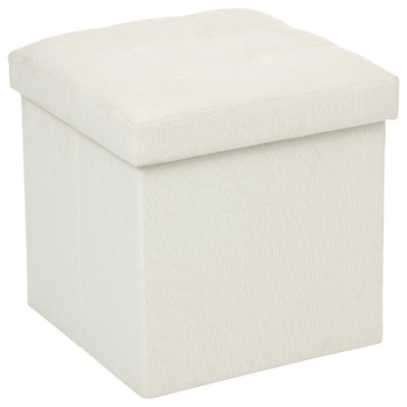 Taburet Lysandre, MDF, catifea bej, 38X38 cm, 121470A
