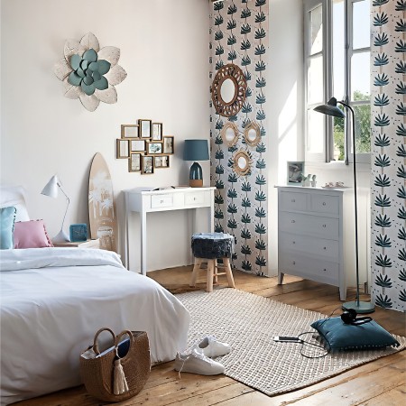 Comoda alba din lemn, 5 sertare, Charme, 121474B