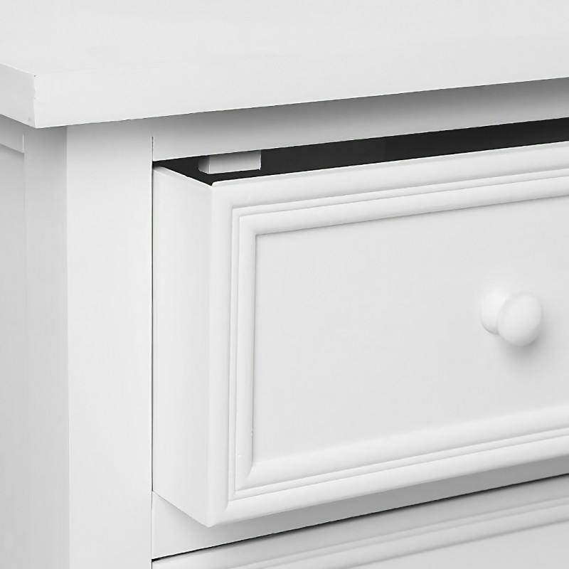 Comoda alba din lemn, 5 sertare, Charme, 121474B