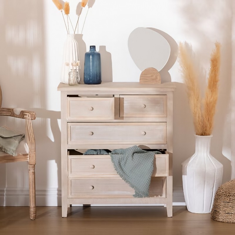 Comoda din lemn, 5 sertare, Charme, 121474C