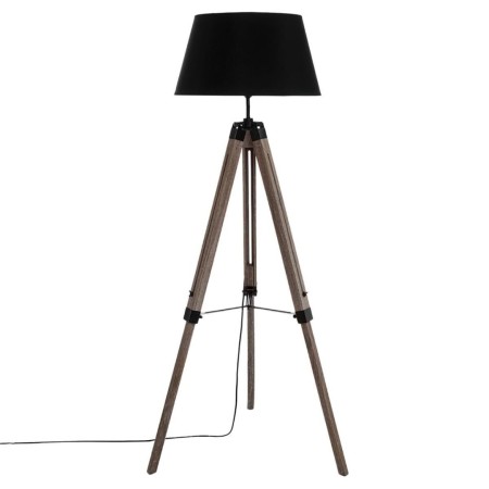 Lampadar Runo, lemn, textil, negru, 1XE27, H.145 cm, 123174