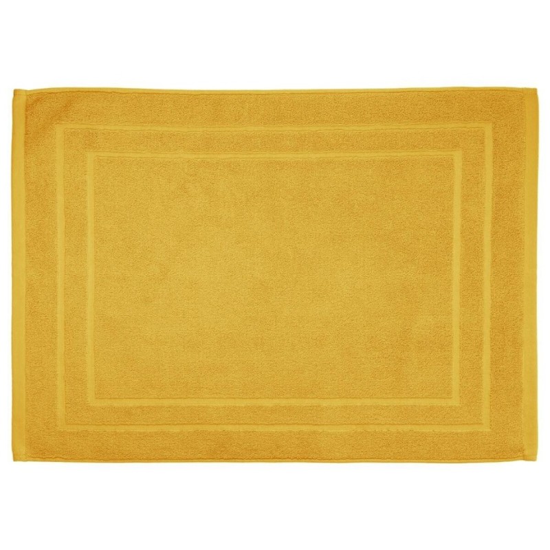 Covoras de baie Praia, bumbac, galben mustar, 50x70 cm, 125898R2