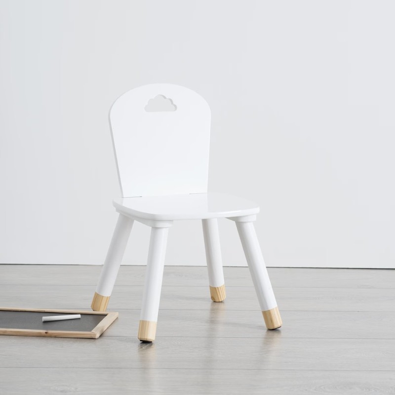 Scaun copii Douceur, lemn, alb, H.50 cm, 127153B
