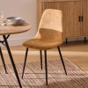Scaun Tika, metal, textil chenille, ocru, H.87 cm, 131255H