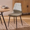 Scaun Tika, metal, textil chenille, verde khaki, H.87 cm, 131255I