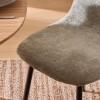 Scaun Tika, metal, textil chenille, verde khaki, H.87 cm, 131255I