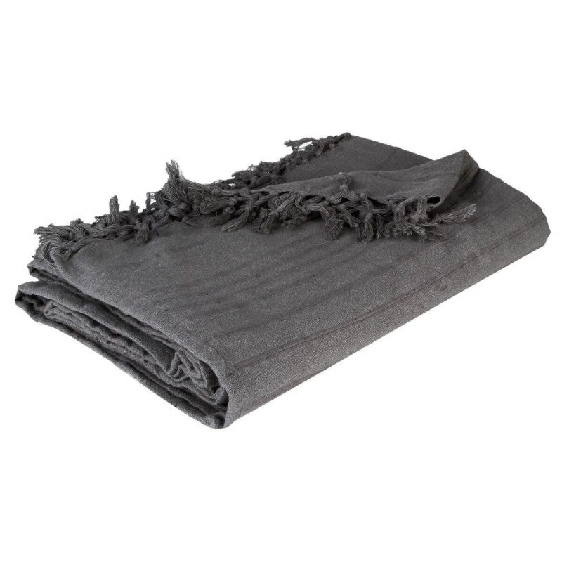 Cuvertura pat, bumbac, gri, 160x220 cm, 131645H