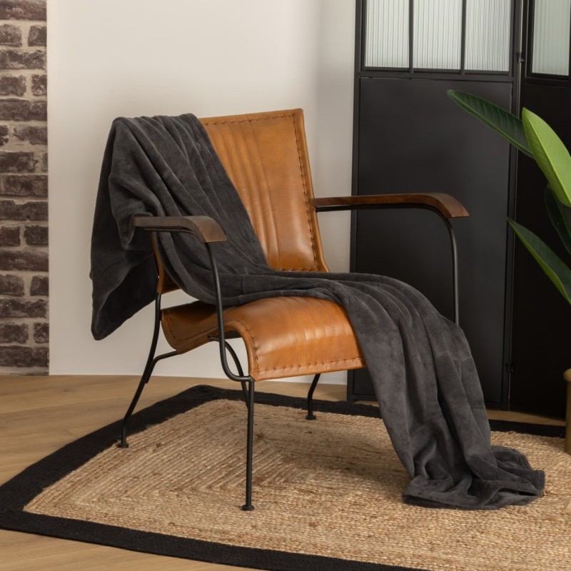 Patura Lola, poliester, gri inchis, 130x180 cm, 131648L