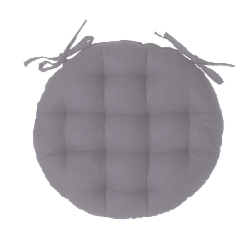 Perna pentru scaun Anjali, bumbac, gri, D.38 cm, 131649B