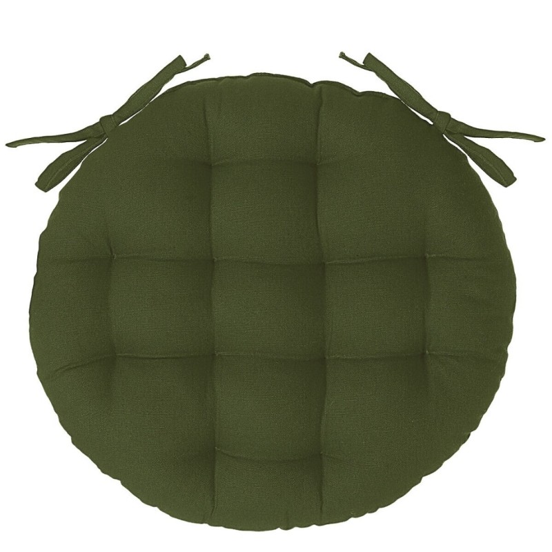 Perna pentru scaun Anjali, bumbac, verde khaki, D.38 cm, 131649K