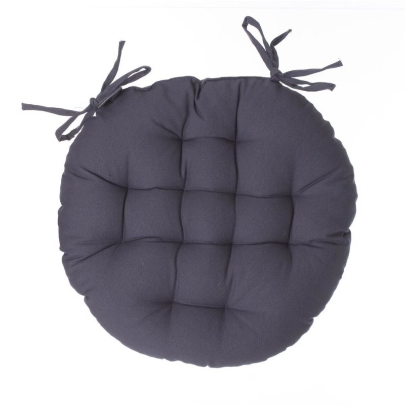 Perna pentru scaun Anjali, bumbac, gri inchis, D.38 cm, 131649L