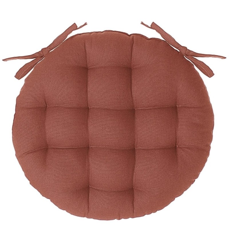 Perna pentru scaun Anjali, bumbac, caramiziu, D.38 cm, 131649N2