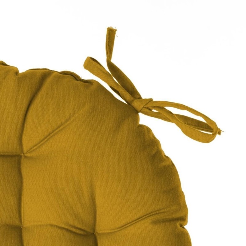 Perna pentru scaun Anjali, bumbac, galben, D. 38 cm, 131649R
