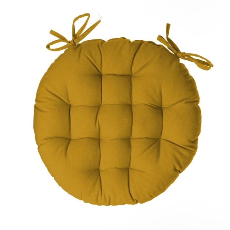 Perna pentru scaun Anjali, bumbac, galben, D. 38 cm, 131649R