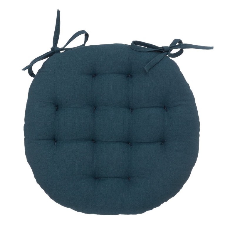 Perna pentru scaun Anjali, bumbac, bleu, D.38 cm, 131649T