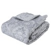 Cuvertura pat Marie, 2 persoane, 3 piese, poliester, gri, 240x260 cm, 131770B