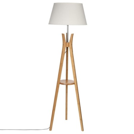Lampadar Kalo, bambus, textil alb, 1XE27, H.156 cm, 135451