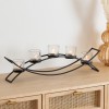 Suport lumanari Free, metal, negru, L.54 cm, 136718