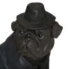 Statuie câine buldog englez, neagră, H.45 cm, 138745