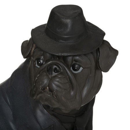 Statuie câine buldog englez, neagră, H.45 cm, 138745