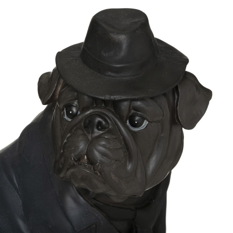 Statuie câine buldog englez, neagră, H.45 cm, 138745